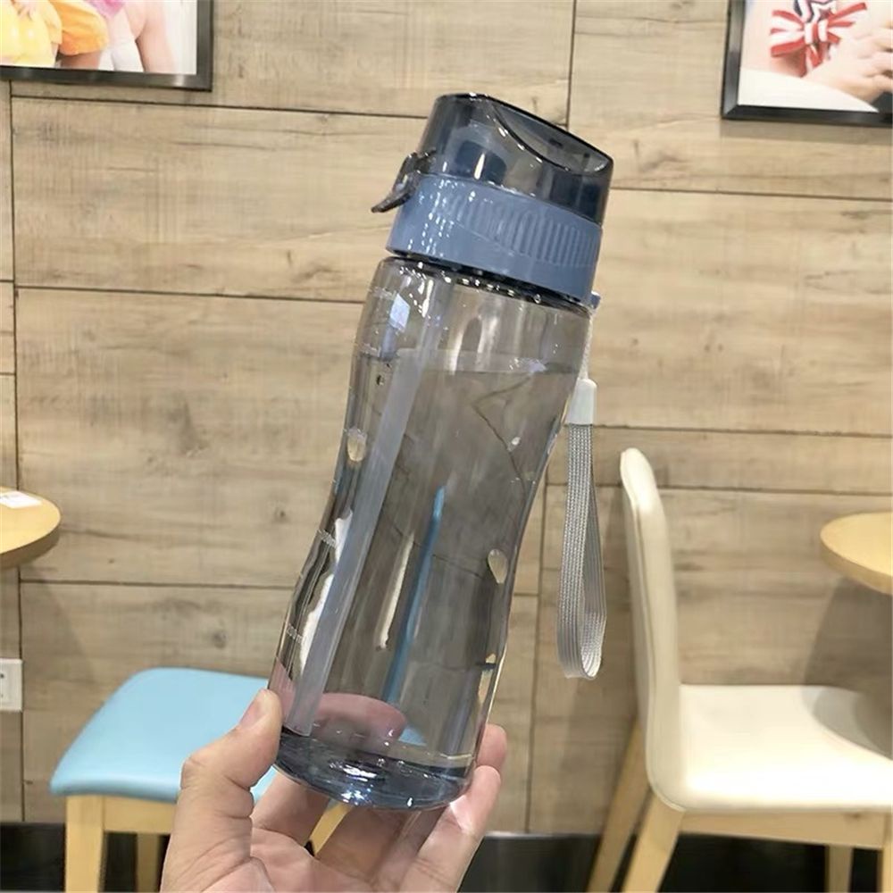 Bình Nước Thể Thao Trong Suốt Chống Rò Rỉ Nhiều Màu Tuỳ Chọn Thời Trang Cho Nam Và Nữ 580ml