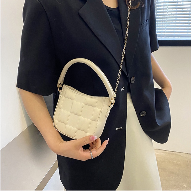 IELGY Túi Đeo Vai Hình Vuông Cỡ Nhỏ Họa Tiết Son Môi Phối Dây Xích Thời Trang Cho Nữ