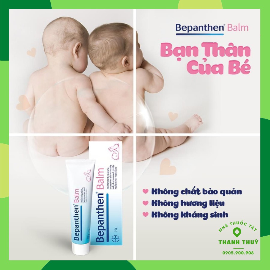 🅳🅰🆃🅴 𝟮𝟬𝟮𝟯 Kem Chống Hăm BEPANTHEN Balm [Tuýp 30g] Dạng Kem Mỡ Bảo Vệ cho Làn Da Nhạy Cảm Của Em Bé