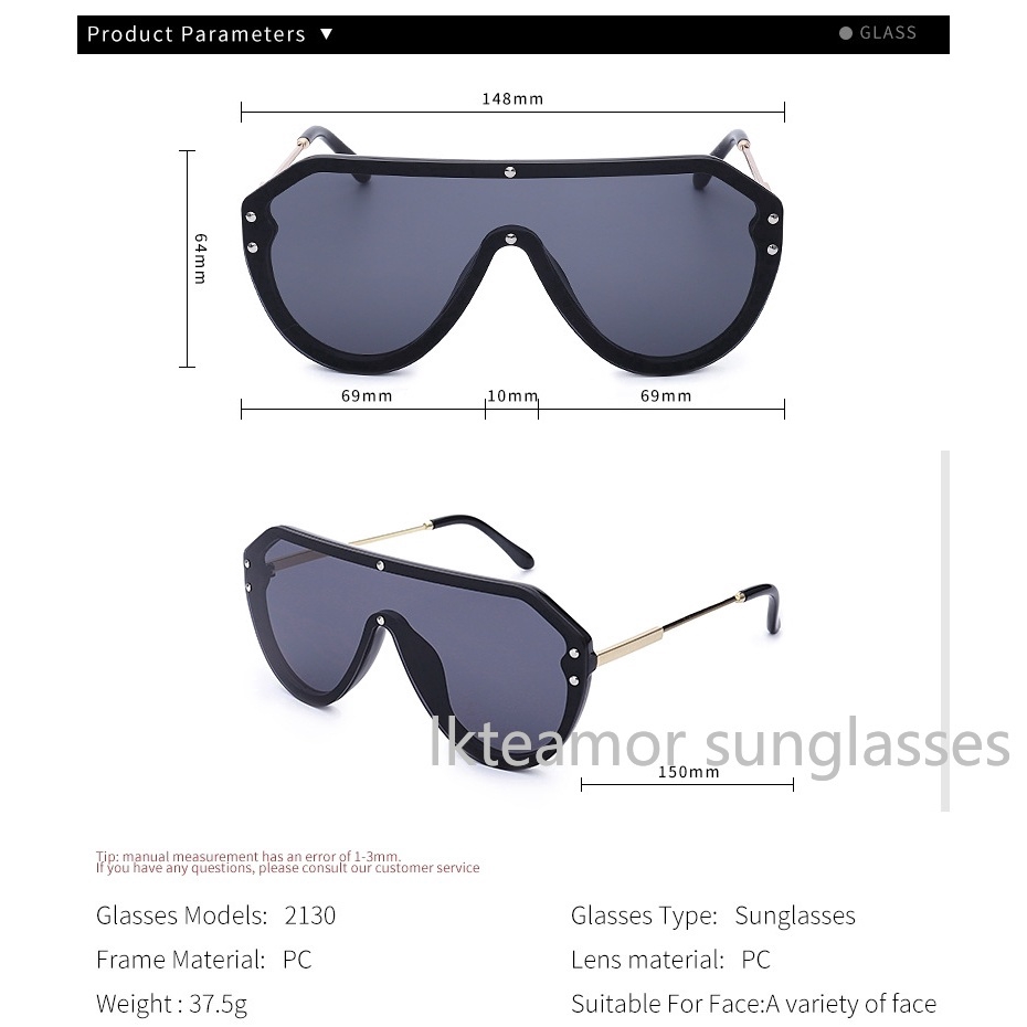 Kính râm bản rộng nhiều màu sắc thời trang dành cho nữ