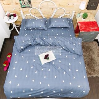 Bộ chăn ga gối trơn cotton poly