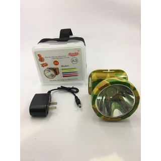 Đèn đeo đầu (đội đầu) sạc điện bóng LED siêu sáng akasha A3