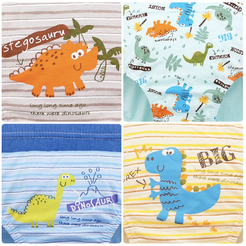 Combo 5 Quần chip cho bé trai in hình Big Dinosaur chất liệu cotton phong cách Hàn Quốc