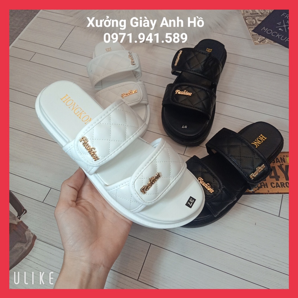 Dép Nữ Quai Ngang Dép Sandal 2 Quai Cực Đẹp Đế PU Siêu Nhẹ Da Mềm Êm Chân (Kèm Ảnh Video Thật)