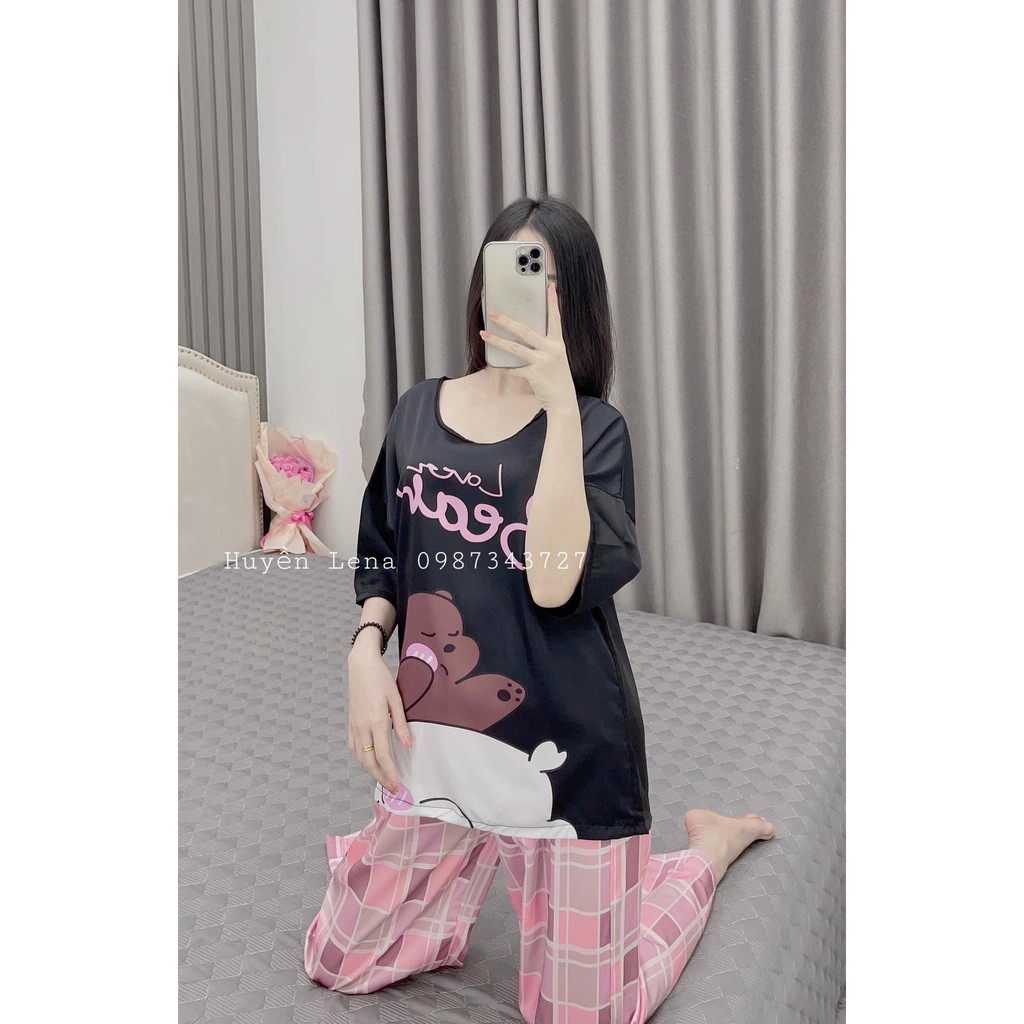 Pijama_Đồ bộ lụa satin_Quần dài