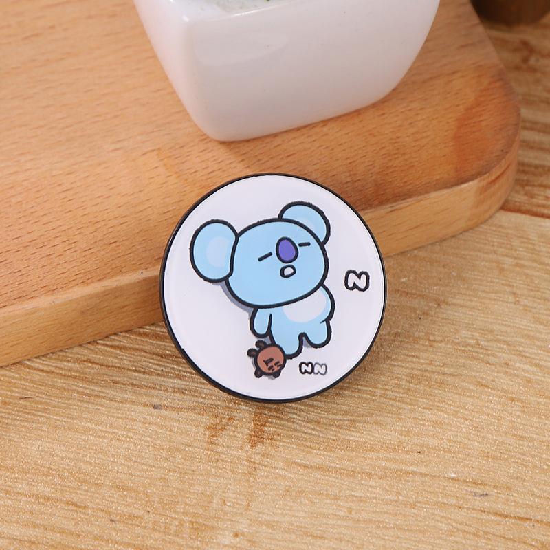 New Round BT21 BTS KPOP Cute Animals Tata Air bag Phone Holder Phone Bracket Dây điện thoại di động | BigBuy360 - bigbuy360.vn