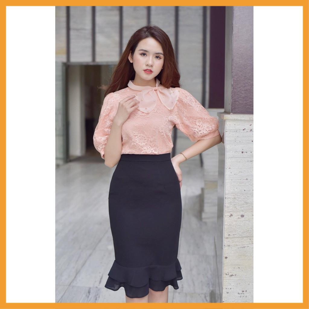 [HÀNG CAO CẤP] Chân váy bút chì phối bèo đuôi cá sang chảnh | BigBuy360 - bigbuy360.vn