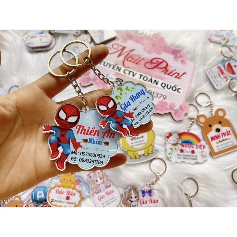 MÓC KHOÁ TREO BALO CHO BÉ IN THEO YÊU CẦU