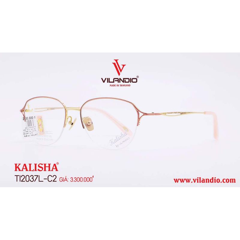 [Chính hãng] Gọng Kính Bọc Vàng 18K PURE-TITANIUM KALISHA Ti2037-L