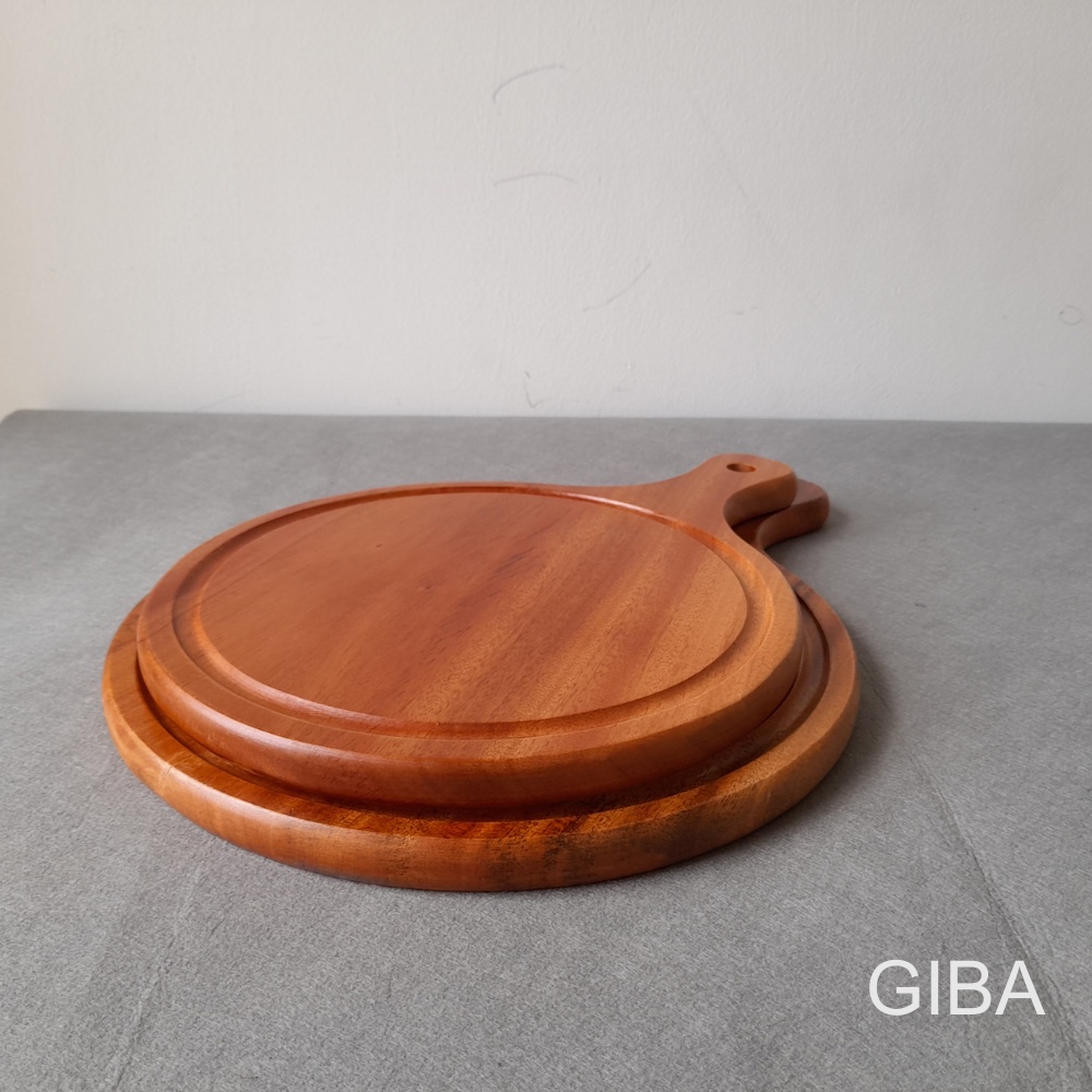 Khay gỗ phục vụ và thớt gỗ trang trí decor món ăn - Mahogany by GIBA