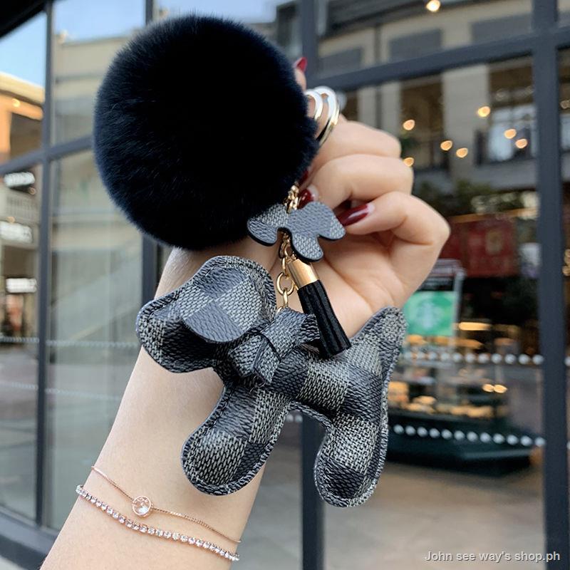 Móc Khóa Da Cao Cấp Hình Cún Con Phong Cách Âu Mỹ Sáng Tạo Dành Cho Cặp Đôi