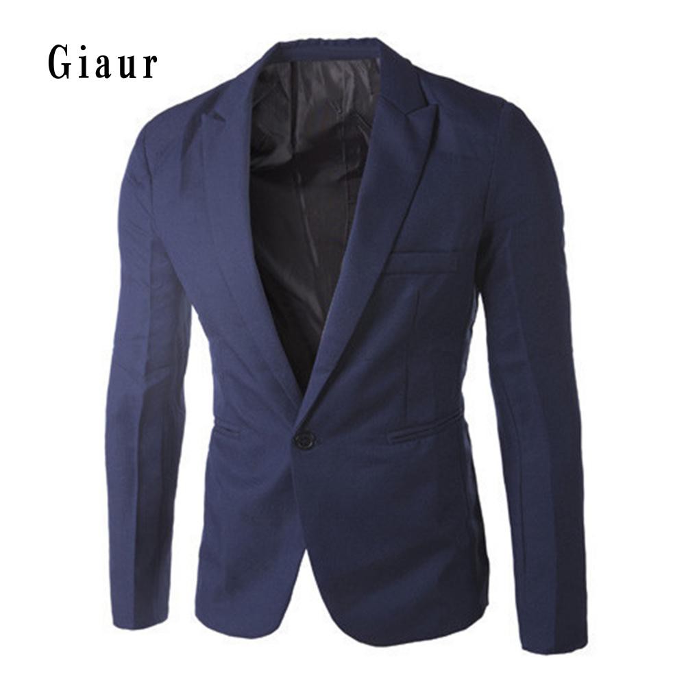 Áo Khoác Blazer Màu Trơn Thời Trang Công Sở Cho Nam