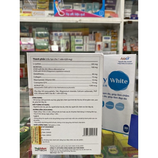 ✅ [Chính Hãng] Beauty White Thái Minh - Viên trắng da Thái Minh-Hỗ Trợ Giảm Nám Sạm Da, Làm Chậm Quá Trình Lão Hóa Da