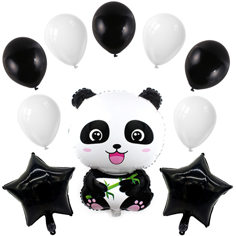 1 cái Phim hoạt hình Panda Foil Bong bóng Hoạt hình Động vật 18 inch & 76x49cm Bong bóng Panda Trang trí tiệc sinh nhật Globos Đồ chơi bơm hơi cho trẻ em