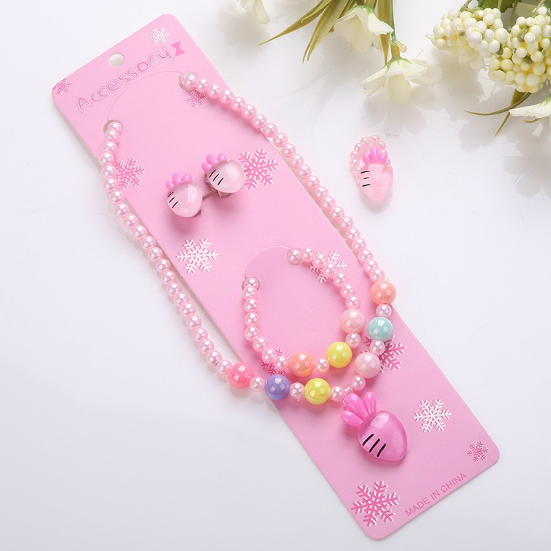 Set trang sức bé gái xinh xắn, dễ thương (gồm 4 chi tiết)