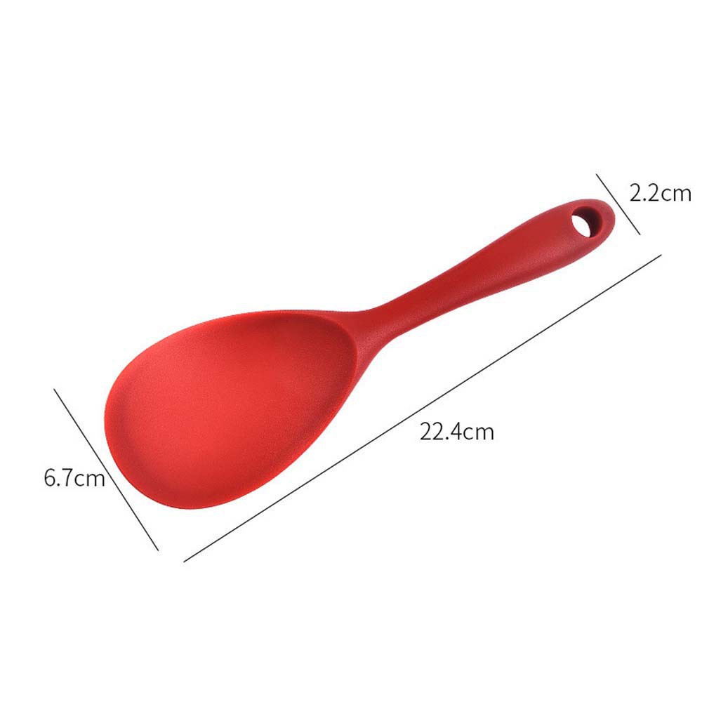 Muỗng xới cơm bằng silicone chịu nhiệt chống dính thân thiện với môi trường nhiều màu lựa chọn