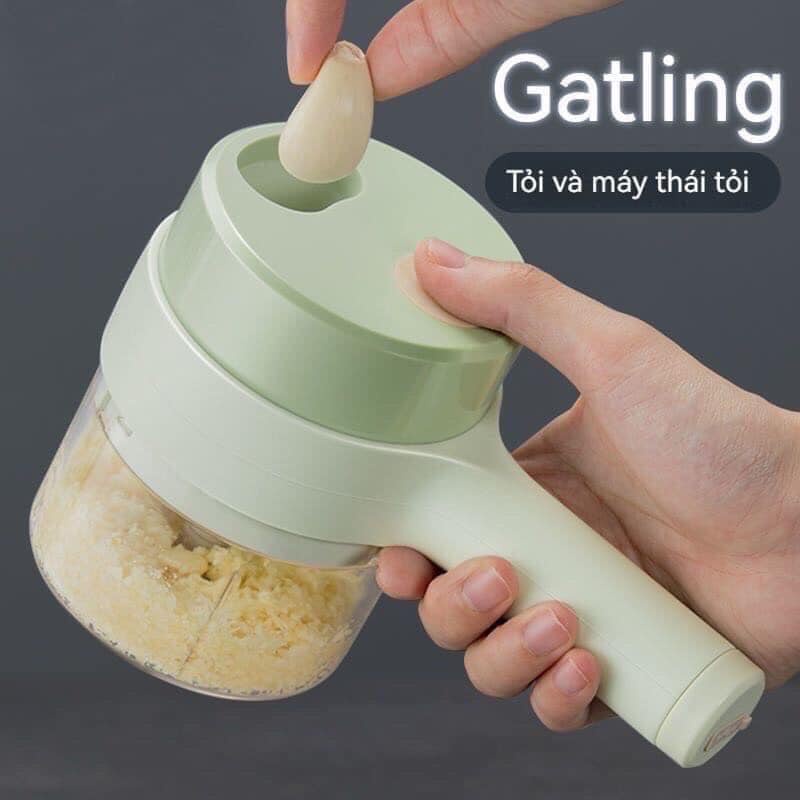 Máy cắt lát thực phẩm, tỏi, ớt cầm tay đa năng