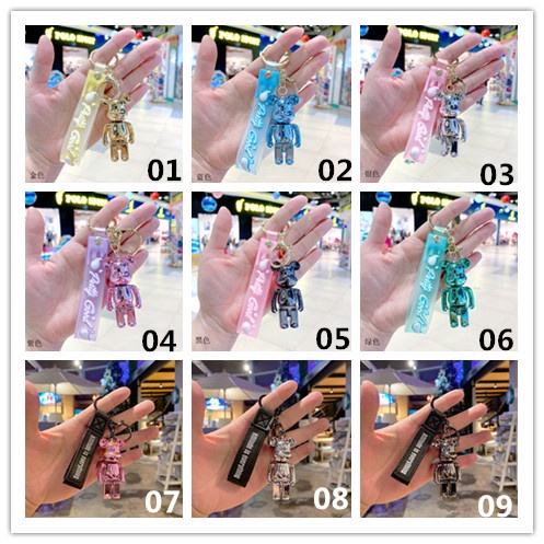 Móc Khóa Gắn Búp Bê Tạo Hình Gấu Thỏ Phi Hành Gia Hoạt Hình Sáng Tạo Thời Trang unisex