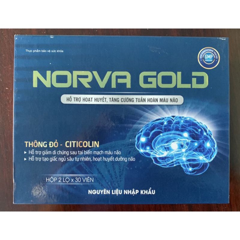 VIÊN UỐNG BỔ NÃO NORVA GOLD ( Hộp 2 lọ x 30 viên)