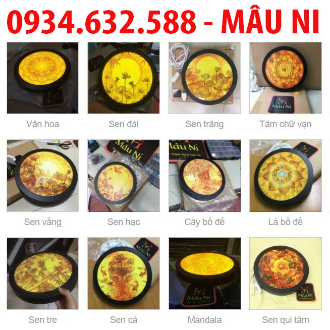 Đẹp - HÀO QUANG PHẬT đường kính 30cm, khung sắt, in tranh trúc chỉ -treo sau tượng thờ phật, trang trí rất đẹp