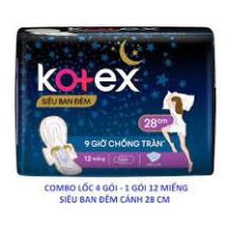 Băng vệ sinh Kotex Siêu Ban đêm 28cm