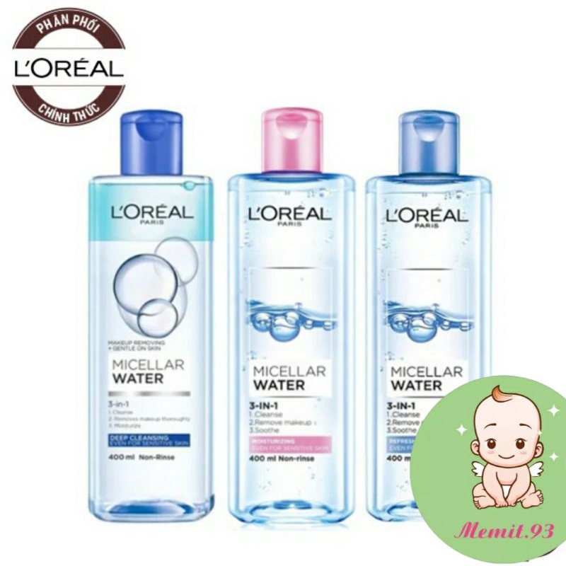 Nước tẩy trang L'oreal 400ml ( đủ màu )