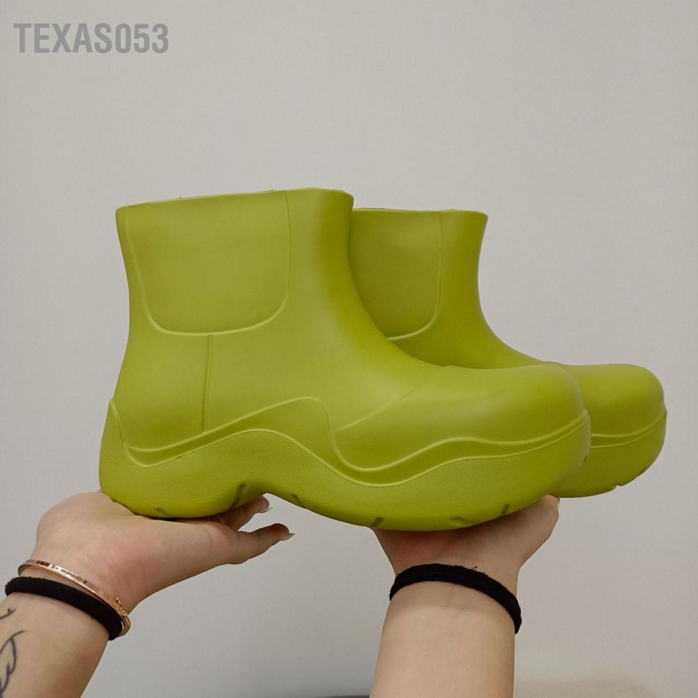 Hàng Sẵn Giày bốt đi mưa EVA chống thấm nước thời trang cho nữ dày Đáy【Texas053】