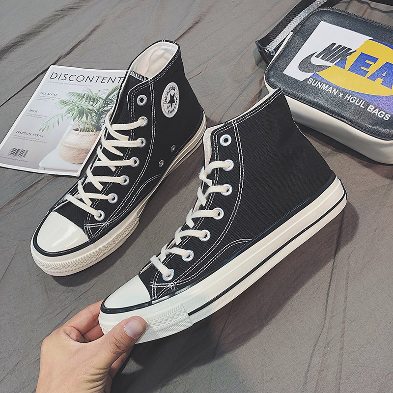 Giày thể thao classic all star đen cổ cao nam nữ, giày thể thao nam nữ đủ size 36-43