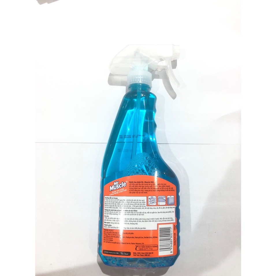 Nước lau kính Mr Muscle chai xịt 500ml