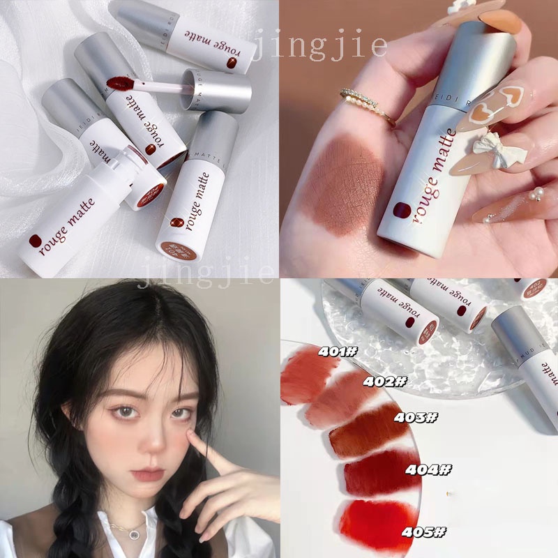 [Hàng mới về] Son kem lì IEDI dễ phối thiết kế vỏ màu trắng 
