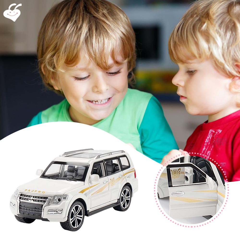 Mô Hình Xe Hơi Thể Thao Mitsubishi Pajero Bằng Hợp Kim Có Đèn Và Nhạc Mở Cửa Mở Được Giáo Dục Sớm Cho Trẻ