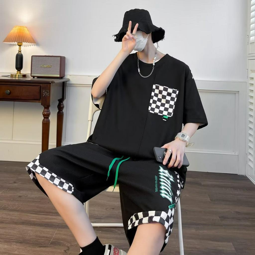 Set Đồ Thể Thao Màu Trơn Dáng Rộng Phong Cách Hàn Quốc Thời Trang Trẻ Trung Cho Cặp Đôi