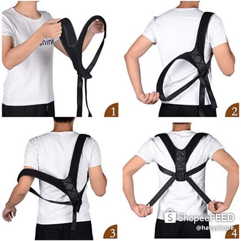 Đai chống gù lưng nam nữ Posture corrector Giữ vai thẳng cố định, tránh tình trạng vai ngả về trước làm cong cột sống