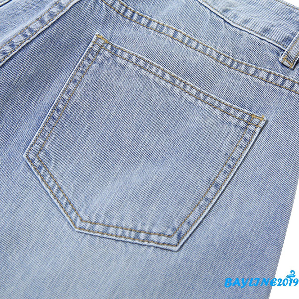 Quần Jeans Dài Lưng Cao Màu Sắc Thời Trang Cho Nữ