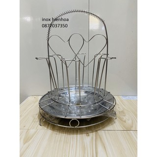 Khay úp cốc inox