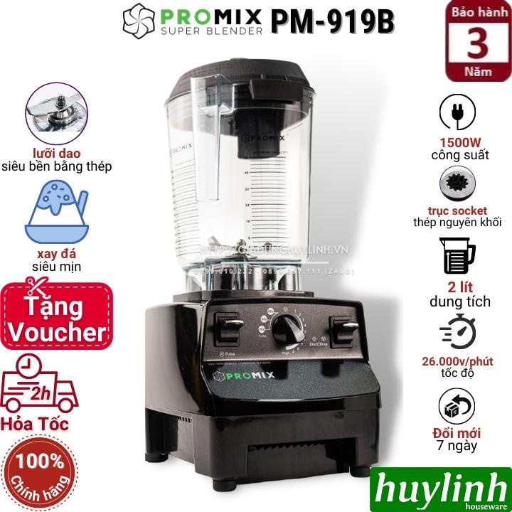 Máy xay sinh tố công nghiệp Promix PM-919B - 1500W - Dung tích 2 lít - Dùng cho quán kinh doanh - xay đá cực tốt