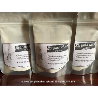 Bột phèn chua chưng cất khử mùi hôi nách, hôi chân 100gram