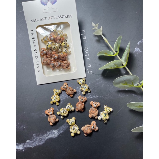 [hot 2022]Gấu bột to nhỏ, siêu rẻ gắn móng tay(set 2con/10con)