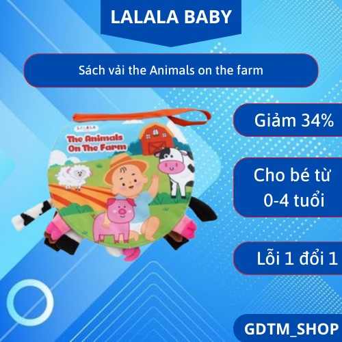 Sách vải the Animals on the farm Lalala baby đa tương tác lật mở sột soạt thu vị