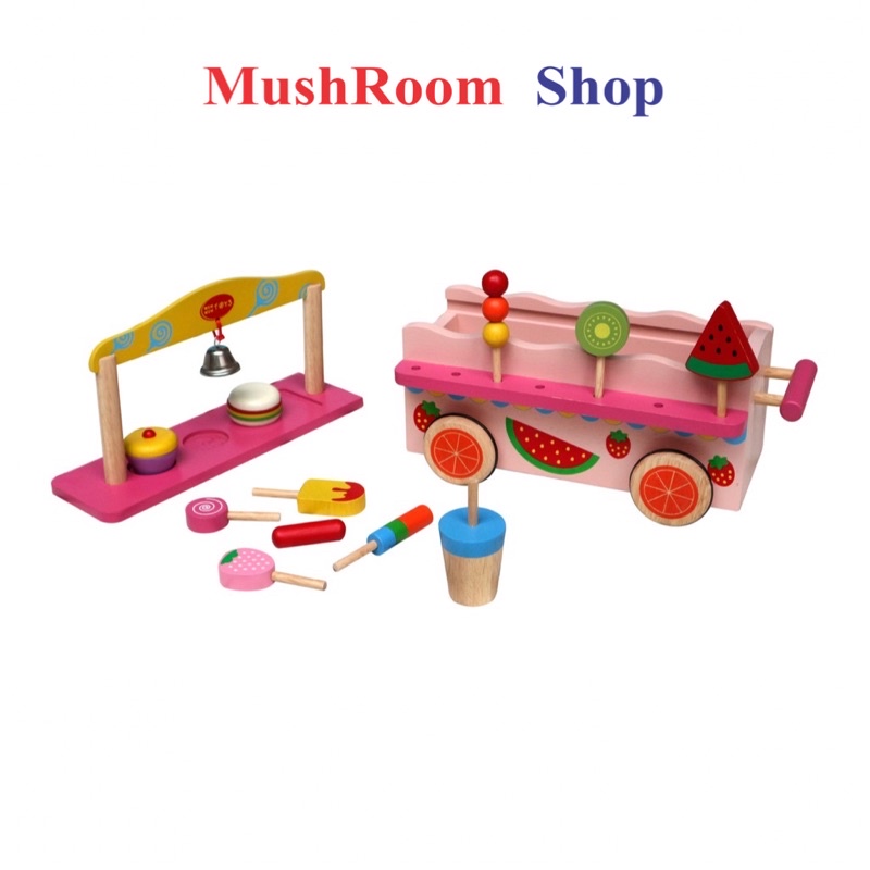 Đồ Chơi Gỗ Xe Bán Kem Winwintoys Dành Cho Bé