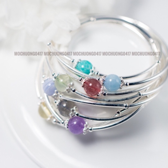 Vòng tay bạc mix hạt tròn - MH499