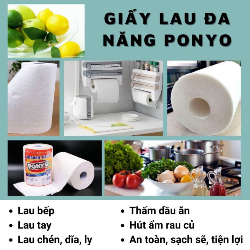 Giấy lau bếp PONYO 500gr