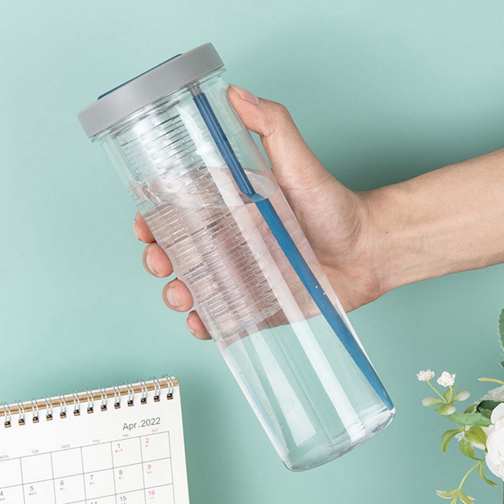 Bình Nước Thể Thao Bằng Nhựa Kèm Ống Hút Tiện Dụng