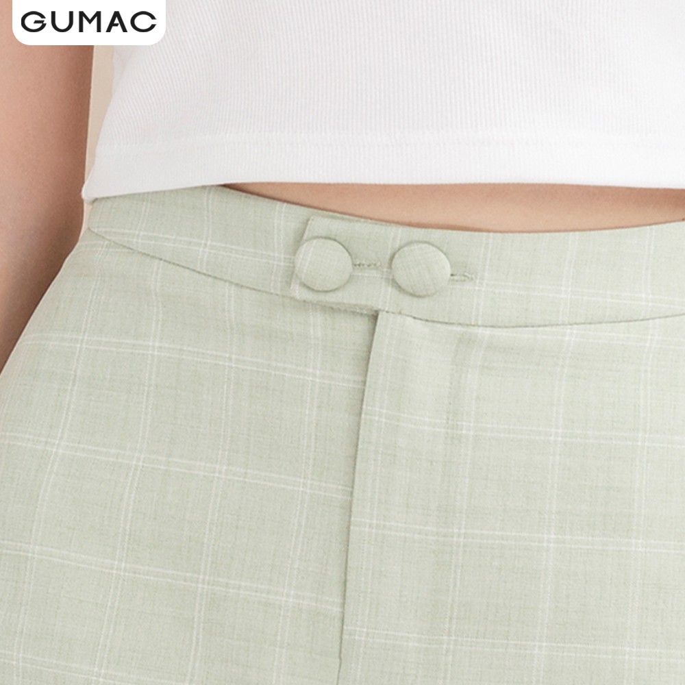 [Mã WABRGU152 giảm 10% tối đa 50k đơn từ 250k] Chân váy ngắn 2 nút VA10136 GUMAC | BigBuy360 - bigbuy360.vn