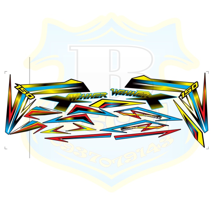 ( Quí khách vui lòng mang ra tiệm cho thợ dán ) Tem winner X 7 màu