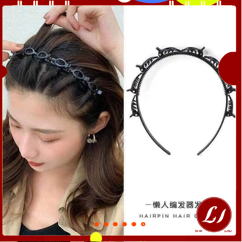 Bờm Tóc Có Kẹp Giữ Tóc Tạo Độ Phồng Siêu Xinh - Labi- BỜM TRƠN