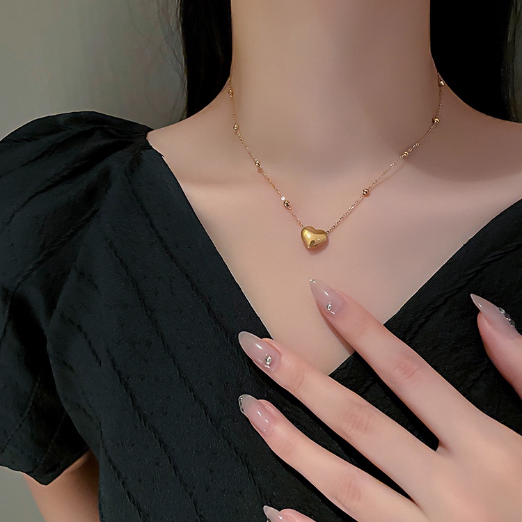 Vòng cổ Mạ Vàng 18K Mặt Hình Trái Tim