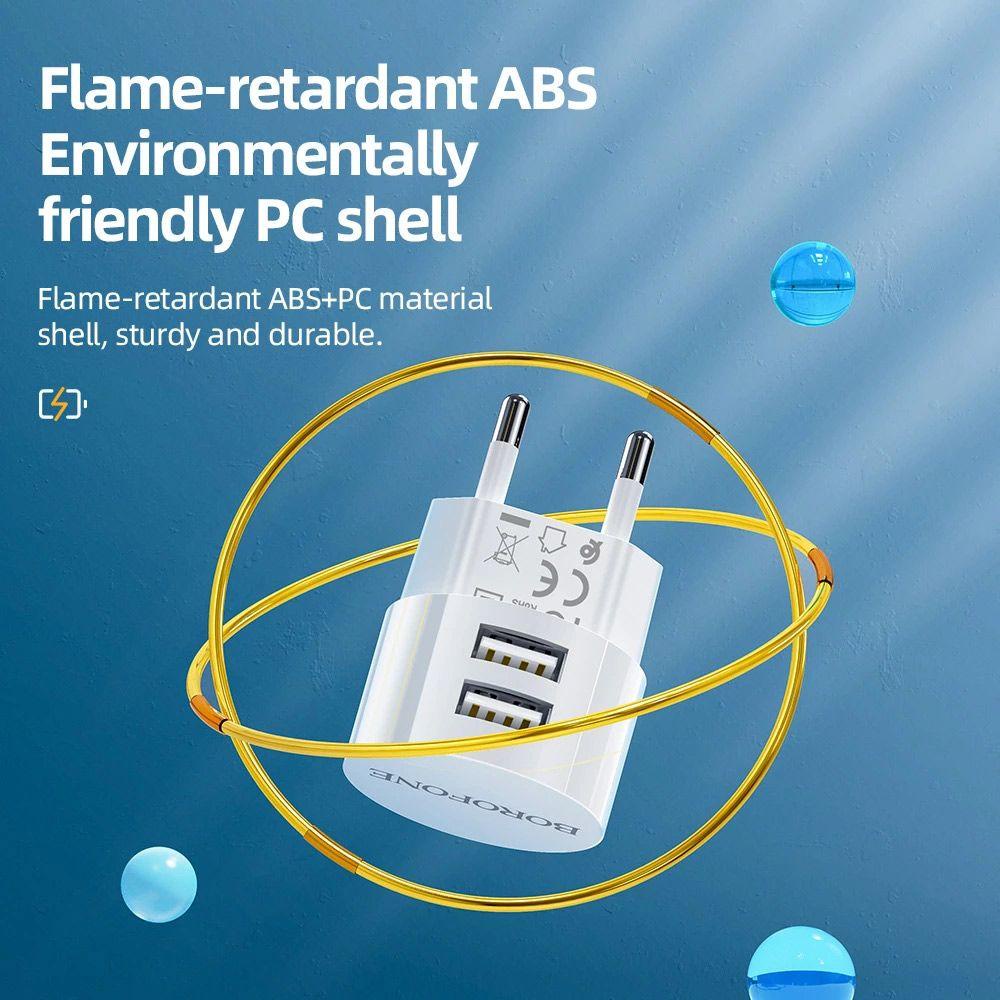 Cục Sạc Nhanh Cổng USB Kép Mini Cho Điện Thoại Di Động