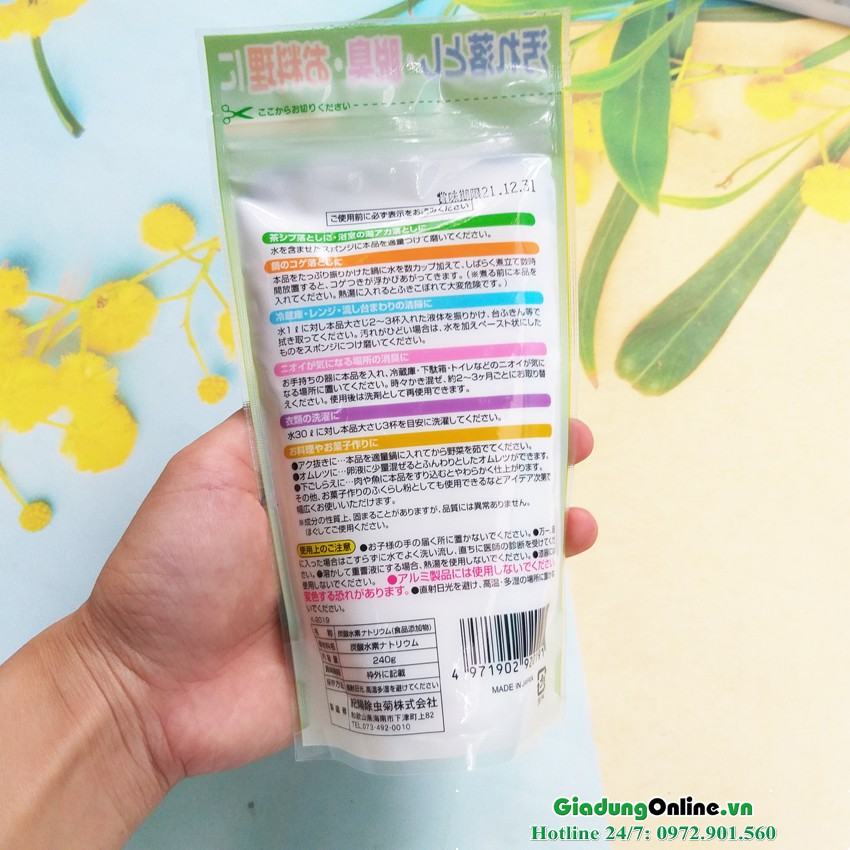 Bột Baking Soda tinh khiết đa công dụng 240g hàng Nhật Nội Địa - Larva Store