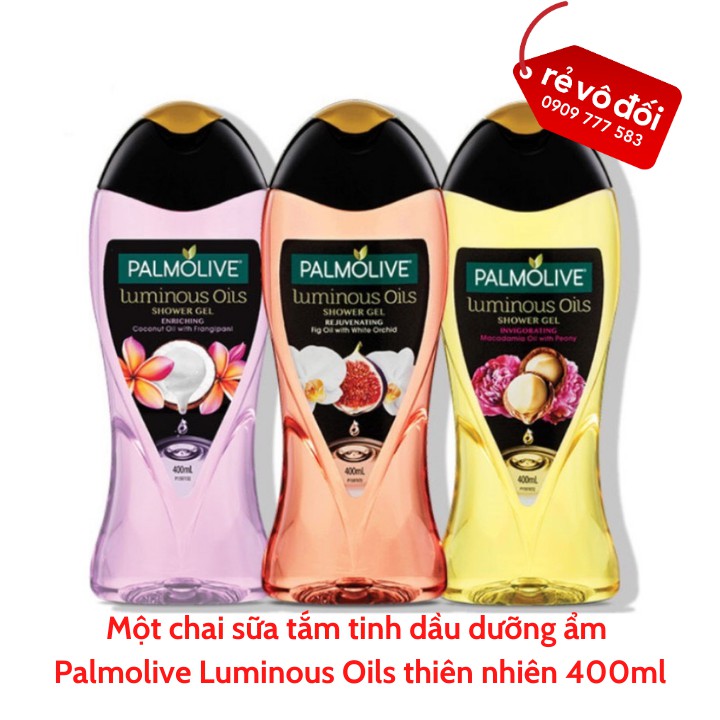 Sữa tắm tinh dầu dưỡng ẩm Palmolive Luminous Oils thiên nhiên 400ml - Thái Lan